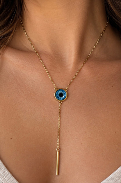Personalised Iris Necklace – With Bar Pendant