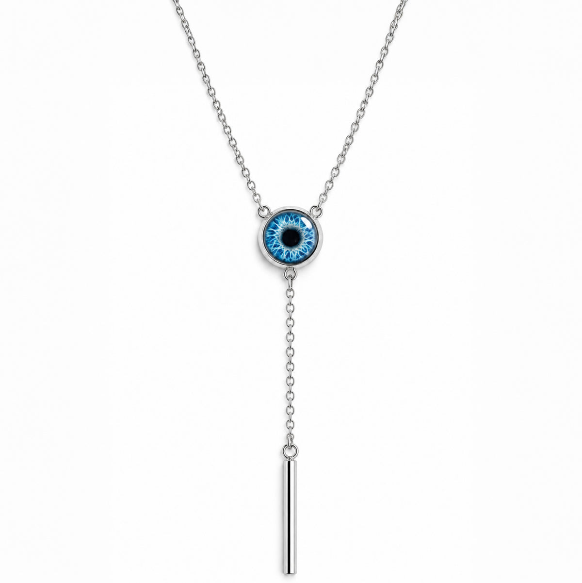Personalised Iris Necklace – With Bar Pendant