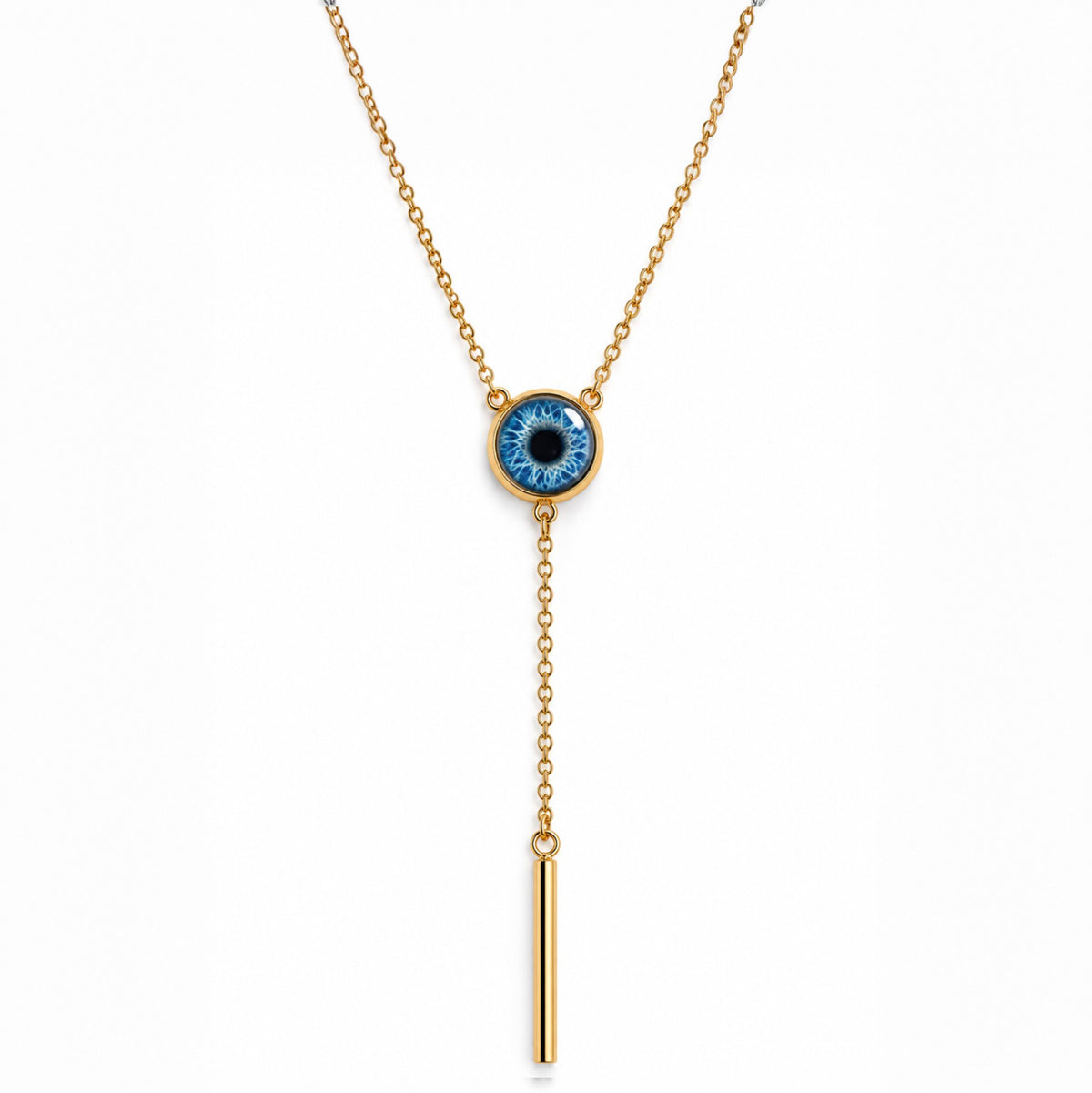 Personalised Iris Necklace – With Bar Pendant
