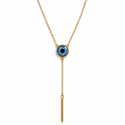 Personalised Iris Necklace – With Bar Pendant