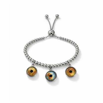 Beaded Bracelet Personalised with Iris Charms